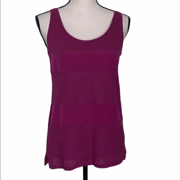 NWT Sandro Silk Sleeveless Purple Tank Top Size 1 - Picture 1 of 15